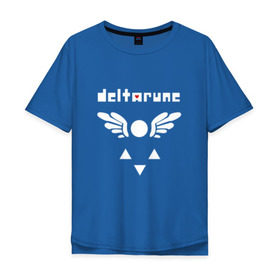 Мужская футболка хлопок Oversize с принтом DELTARUNE в Белгороде, 100% хлопок | свободный крой, круглый ворот, “спинка” длиннее передней части | delta r | delta rune | deltarune | deltarune 2 | deltarune сердце | дельта | дельта руна | дельтаран.