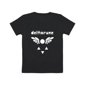 Детская футболка хлопок с принтом DELTARUNE в Белгороде, 100% хлопок | круглый вырез горловины, полуприлегающий силуэт, длина до линии бедер | delta r | delta rune | deltarune | deltarune 2 | deltarune сердце | дельта | дельта руна | дельтаран.