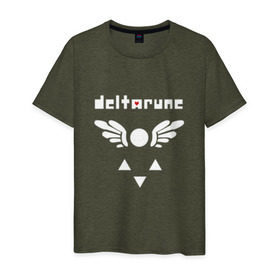 Мужская футболка хлопок с принтом DELTARUNE в Белгороде, 100% хлопок | прямой крой, круглый вырез горловины, длина до линии бедер, слегка спущенное плечо. | delta r | delta rune | deltarune | deltarune 2 | deltarune сердце | дельта | дельта руна | дельтаран.
