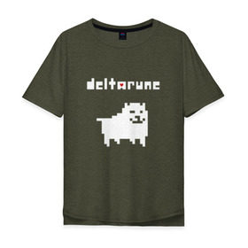 Мужская футболка хлопок Oversize с принтом DELTARUNE в Белгороде, 100% хлопок | свободный крой, круглый ворот, “спинка” длиннее передней части | delta r | delta rune | deltarune | deltarune 2 | deltarune сердце | дельта | дельта руна | дельтаран.