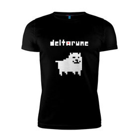 Мужская футболка премиум с принтом DELTARUNE в Белгороде, 92% хлопок, 8% лайкра | приталенный силуэт, круглый вырез ворота, длина до линии бедра, короткий рукав | Тематика изображения на принте: delta r | delta rune | deltarune | deltarune 2 | deltarune сердце | дельта | дельта руна | дельтаран.