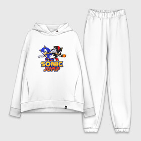 Женский костюм хлопок Oversize с принтом SONIC JUMP в Белгороде,  |  | hedgehog | metal sonic | silver | silver the hedgehog | sonic | sonic boom | sonic the hedgehog | ёж сонник | игры | соник | фильмы