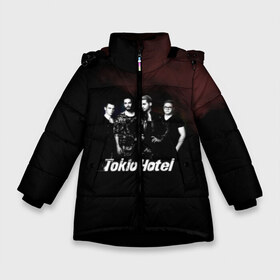 Зимняя куртка для девочек 3D с принтом Tokio Hotel в Белгороде, ткань верха — 100% полиэстер; подклад — 100% полиэстер, утеплитель — 100% полиэстер. | длина ниже бедра, удлиненная спинка, воротник стойка и отстегивающийся капюшон. Есть боковые карманы с листочкой на кнопках, утяжки по низу изделия и внутренний карман на молнии. 

Предусмотрены светоотражающий принт на спинке, радужный светоотражающий элемент на пуллере молнии и на резинке для утяжки. | hotel | island | tokio | tokio hotel | альтернативный | билл каулитц | георг листинг | группа | густав шефер | отель | пауэр | поп | рок | синти | синтипоп | токийский | токио | том каулитц | хотель
