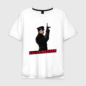 Мужская футболка хлопок Oversize с принтом BadComedian в Белгороде, 100% хлопок | свободный крой, круглый ворот, “спинка” длиннее передней части | bad | bad comedian | badcomedian | badcomedian youtube | comedian | блогер | бэд | бэд комедиан | бэдкомедиан | бэдкомедиан ютуб
