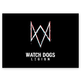 Поздравительная открытка с принтом WATCH DOGS LEGION в Белгороде, 100% бумага | плотность бумаги 280 г/м2, матовая, на обратной стороне линовка и место для марки
 | Тематика изображения на принте: action | bag | ct os | ded sec | fox | game | hacker | legion | watch dogs | watch dogs 2 | watch dogs legion | знак лиса | игра | компьютерная игра | легион | рюкзак | хакер