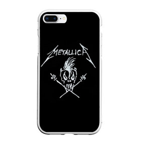 Чехол для iPhone 7Plus/8 Plus матовый с принтом Metallica в Белгороде, Силикон | Область печати: задняя сторона чехла, без боковых панелей | Тематика изображения на принте: metallica | rock | атрибутика | группа | джеймс хетфилд | концерт | мерч | метал | металика | металлика | музыка | музыкант | рок | рок группа | рок музыка | рокер | тур | череп