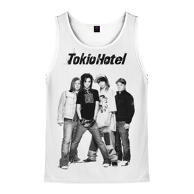Мужская майка 3D с принтом Tokio Hotel в Белгороде, 100% полиэстер | круглая горловина, приталенный силуэт, длина до линии бедра. Пройма и горловина окантованы тонкой бейкой | Тематика изображения на принте: alternative rock | band | bill kaulitz | boys | german | hotel | music | pop rock | powerpop | synthpop | tokyo | tom ka | альтернативный рок | билл каулитц | георг листинг | группа | густав шефер | мальчики | музыка | немецкая | отель | пауэр поп