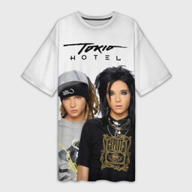 Платье-футболка 3D с принтом Tokio Hotel в Белгороде,  |  | alternative rock | band | bill kaulitz | boys | german | hotel | music | pop rock | powerpop | synthpop | tokyo | tom ka | альтернативный рок | билл каулитц | георг листинг | группа | густав шефер | мальчики | музыка | немецкая | отель | пауэр поп