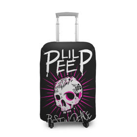 Чехол для чемодана 3D с принтом Lil Peep в Белгороде, 86% полиэфир, 14% спандекс | двустороннее нанесение принта, прорези для ручек и колес | crybaby | gustav elijah ahr | hellboy | lil peep | lilpeep | peep | rap | густав элайджа ар | лил пип | рэп | хип хоп | эмо рэп