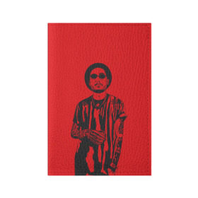 Обложка для паспорта матовая кожа с принтом Скриптонит в Белгороде, натуральная матовая кожа | размер 19,3 х 13,7 см; прозрачные пластиковые крепления | макет с портретом скриптонита в векторной гра
