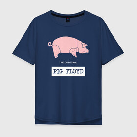 Мужская футболка хлопок Oversize с принтом Pig Floyd в Белгороде, 100% хлопок | свободный крой, круглый ворот, “спинка” длиннее передней части | pink floyd | pinkfloyd | арт | артрок | группа | дэвид гилмор | пинк флойд | пинкфлойд | прогрессивный | психоделический | рок | сид барретт | симфонический | спэйс | эйсид | экспериментальный