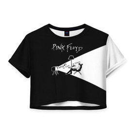 Женская футболка Cropp-top с принтом Pink Floyd - Comfortably Numb в Белгороде, 100% полиэстер | круглая горловина, длина футболки до линии талии, рукава с отворотами | pink floyd | pinkfloyd | арт | артрок | группа | дэвид гилмор | пинк флойд | пинкфлойд | прогрессивный | психоделический | рок | сид барретт | симфонический | спэйс | эйсид | экспериментальный