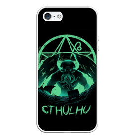 Чехол для iPhone 5/5S матовый с принтом Rise of Cthulhu в Белгороде, Силикон | Область печати: задняя сторона чехла, без боковых панелей | call of cthulhu | cthulhu | lovecraft | valaybalalay | валайбалалай | зов | ктулху | лавкрафт | мистика | монстры | ужасы | фэнтези | хоррор