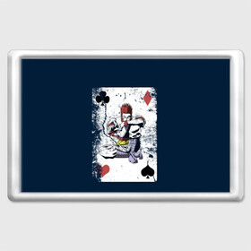 Магнит 45*70 с принтом The Joker Card в Белгороде, Пластик | Размер: 78*52 мм; Размер печати: 70*45 | card | cards | david blaine | easy | joker | magic | playing | revealed | tricks | tutorial | джокер | дэвид блейн | играть | карты | легко | магия | показал | трюки | учебник
