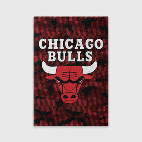 Обложка для паспорта матовая кожа с принтом Chicago Bulls в Белгороде, натуральная матовая кожа | размер 19,3 х 13,7 см; прозрачные пластиковые крепления | 