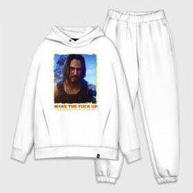 Мужской костюм хлопок OVERSIZE с принтом SAMURAI KEANU REEVES в Белгороде,  |  | 2019 | cd project red | cyberpunk 2077 | hacker | keanu reeves | maelstrom | militech | night city | quadra | samurai | sci fi | trauma team | v | ви | киану ривз | киберпанк 2077 | логотип | роботы | самураи | фантаст