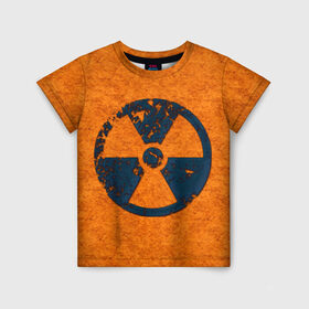 Детская футболка 3D с принтом Радиация в Белгороде, 100% гипоаллергенный полиэфир | прямой крой, круглый вырез горловины, длина до линии бедер, чуть спущенное плечо, ткань немного тянется | Тематика изображения на принте: radiation | кислота | прикол | прикольная картинка | радиация