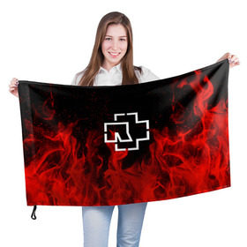 Флаг 3D с принтом RAMMSTEIN в Белгороде, 100% полиэстер | плотность ткани — 95 г/м2, размер — 67 х 109 см. Принт наносится с одной стороны | fire | metallica | music | rammstein | rock | металл | металлика | музыка | огонь | пламя | раммштайн | рок | рок группа