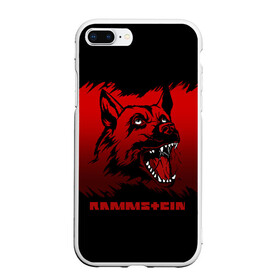 Чехол для iPhone 7Plus/8 Plus матовый с принтом Rammstein dog в Белгороде, Силикон | Область печати: задняя сторона чехла, без боковых панелей | 2019 | dog | du hast | german | lindemann | rammstein | rammsteinfan | ramstein | till | группы | линдеманн | метал | музыка | овчарка | рамштаин | рамштайн | рамштейн | рок | собака | тилль | тиль