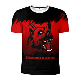 Мужская футболка 3D спортивная с принтом Rammstein dog в Белгороде, 100% полиэстер с улучшенными характеристиками | приталенный силуэт, круглая горловина, широкие плечи, сужается к линии бедра | 2019 | dog | du hast | german | lindemann | rammstein | rammsteinfan | ramstein | till | группы | линдеманн | метал | музыка | овчарка | рамштаин | рамштайн | рамштейн | рок | собака | тилль | тиль