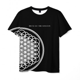 Мужская футболка 3D с принтом Bring Me the Horizon в Белгороде, 100% полиэфир | прямой крой, круглый вырез горловины, длина до линии бедер | bmth | bring me the horizon | альтернативный | бмт | бмтх | бмтш | брин | бринг | горизонт | достань для меня | дэткор | зе | метал | ми | рок | хоризон | электроник