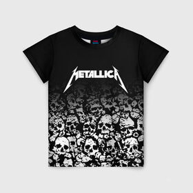 Детская футболка 3D с принтом METALLICA (НА СПИНЕ) в Белгороде, 100% гипоаллергенный полиэфир | прямой крой, круглый вырез горловины, длина до линии бедер, чуть спущенное плечо, ткань немного тянется | matters metallica | music | nothing else | rock | trash metal | группа | музыка | музыканты | рок | трэш металл