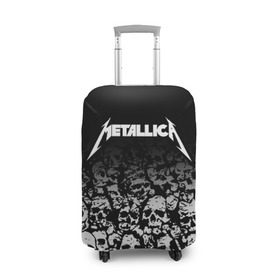 Чехол для чемодана 3D с принтом METALLICA (НА СПИНЕ) в Белгороде, 86% полиэфир, 14% спандекс | двустороннее нанесение принта, прорези для ручек и колес | matters metallica | music | nothing else | rock | trash metal | группа | музыка | музыканты | рок | трэш металл