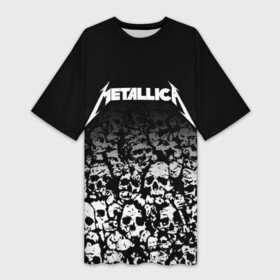 Платье-футболка 3D с принтом METALLICA (НА СПИНЕ) в Белгороде,  |  | matters metallica | music | nothing else | rock | trash metal | группа | музыка | музыканты | рок | трэш металл