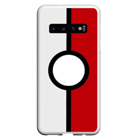 Чехол для Samsung Galaxy S10 с принтом Pokeball (Pokemon) в Белгороде, Силикон | Область печати: задняя сторона чехла, без боковых панелей | anime | pokeball | pokemon | аниме. | белый | красный | покебол | покемон | чёрный