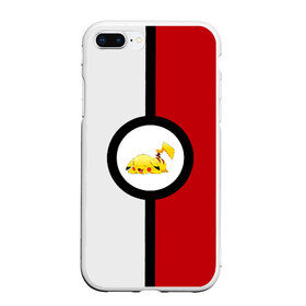 Чехол для iPhone 7Plus/8 Plus матовый с принтом Pokeball (pikachu sleep) в Белгороде, Силикон | Область печати: задняя сторона чехла, без боковых панелей | anime | pikachu | pokeball | pokemon | sleep | аниме. | пикачу | покебол | покемон | спит. белый. красный. чёрный