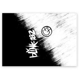 Поздравительная открытка с принтом Blink-182 (2) в Белгороде, 100% бумага | плотность бумаги 280 г/м2, матовая, на обратной стороне линовка и место для марки
 | Тематика изображения на принте: art | blink | music | pop | rock | арт | блинк | музыка | поп музыка | рок