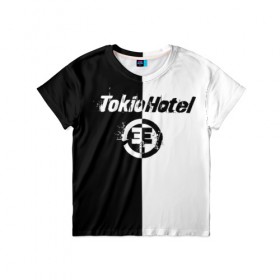 Детская футболка 3D с принтом Tokio Hotel (4) в Белгороде, 100% гипоаллергенный полиэфир | прямой крой, круглый вырез горловины, длина до линии бедер, чуть спущенное плечо, ткань немного тянется | 
