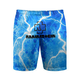 Мужские шорты спортивные с принтом Rammstein в Белгороде,  |  | metallica | music | rammstein | rock | storm | металл | металлика | молнии | музыка | раммштайн | рок | рок группа | шторм