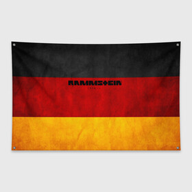 Флаг-баннер с принтом Rammstein в Белгороде, 100% полиэстер | размер 67 х 109 см, плотность ткани — 95 г/м2; по краям флага есть четыре люверса для крепления | rammstein | till lindemann | берлин | германия | металл | музыка | рамштайн | тилль линдеманн