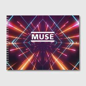 Альбом для рисования с принтом MUSE в Белгороде, 100% бумага
 | матовая бумага, плотность 200 мг. | muse | music | rock | группа | музыка | рок | рок группа