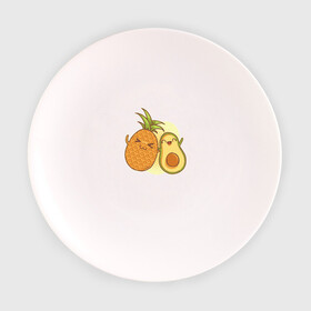 Тарелка 3D с принтом Ананас и Авокадо в Белгороде, фарфор | диаметр - 210 мм
диаметр для нанесения принта - 120 мм | summer | еда | летние | лето | фрукты