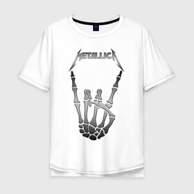 Мужская футболка хлопок Oversize с принтом METALLICA в Белгороде, 100% хлопок | свободный крой, круглый ворот, “спинка” длиннее передней части | matters metallica | music | nothing else | rock | trash metal | группа | музыка | музыканты | рок | трэш металл