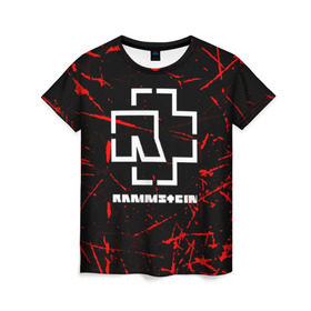 Женская футболка 3D с принтом RAMMSTEIN в Белгороде, 100% полиэфир ( синтетическое хлопкоподобное полотно) | прямой крой, круглый вырез горловины, длина до линии бедер | music | rammstein | rock | группа | музыка | музыканты | рамштайн | рок