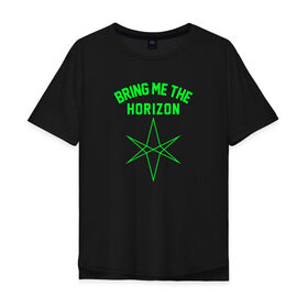 Мужская футболка хлопок Oversize с принтом Bring Me the Horizon в Белгороде, 100% хлопок | свободный крой, круглый ворот, “спинка” длиннее передней части | bmth | bring me the horizon | альтернативный | бмт | бмтх | бмтш | брин | бринг | горизонт | достань для меня | дэткор | зе | метал | ми | рок | хоризон | электроник