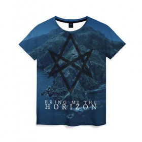 Женская футболка 3D с принтом Bring Me the Horizon в Белгороде, 100% полиэфир ( синтетическое хлопкоподобное полотно) | прямой крой, круглый вырез горловины, длина до линии бедер | amo | bmth | bring me the horizon | oliver sykes | амо | оливер сайкс