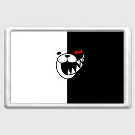 Магнит 45*70 с принтом MONOKUMA в Белгороде, Пластик | Размер: 78*52 мм; Размер печати: 70*45 | anime | bear | black  white | danganronpa | kurokuma | monodam | monokuma | monomi | monotaro | pink | rabbit | school | shirokuma | аниме | главарь | мoноми | монокума | черно белый | школа