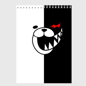 Скетчбук с принтом MONOKUMA в Белгороде, 100% бумага
 | 48 листов, плотность листов — 100 г/м2, плотность картонной обложки — 250 г/м2. Листы скреплены сверху удобной пружинной спиралью | anime | bear | black  white | danganronpa | kurokuma | monodam | monokuma | monomi | monotaro | pink | rabbit | school | shirokuma | аниме | главарь | мoноми | монокума | черно белый | школа