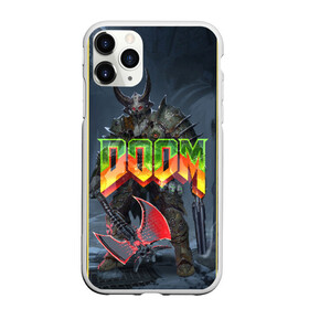 Чехол для iPhone 11 Pro Max матовый с принтом Doom Enternal в Белгороде, Силикон |  | 3d | doom enternal | игра | компьютерная | логотип | темный | шутер