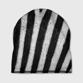 Шапка 3D с принтом Zebra Skin в Белгороде, 100% полиэстер | универсальный размер, печать по всей поверхности изделия | animal | black | black white | pattern. | skin | streaks | texture | white | zebra | белый | животное | животные | зебра | полосы | текстура | узор | чёрно белые | чёрный