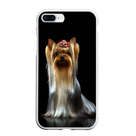 Чехол для iPhone 7Plus/8 Plus матовый с принтом Йоркширский терьер в Белгороде, Силикон | Область печати: задняя сторона чехла, без боковых панелей | animal | barrette | breed | cute | dog | funny | muzzle | small | terrier | yorkshire | животное | забавный | заколка | йоркширский | маленький | милый | порода | смешной | собака | терьер