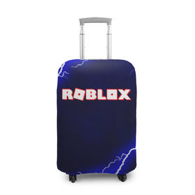 Чехол для чемодана 3D с принтом ROBLOX в Белгороде, 86% полиэфир, 14% спандекс | двустороннее нанесение принта, прорези для ручек и колес | game | gamer | logo | minecraft | roblox | simulator | игра | конструктор | лого | симулятор | строительство | фигура