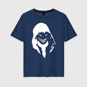 Женская футболка хлопок Oversize с принтом DISTURBED в Белгороде, 100% хлопок | свободный крой, круглый ворот, спущенный рукав, длина до линии бедер
 | disturbed | music | rock | группа | музыка | музыканты | рок