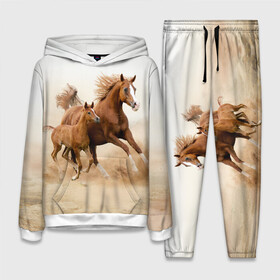 Женский костюм 3D (с толстовкой) с принтом Лошадь с жеребенком в Белгороде,  |  | animal | baby | beautiful | brown | desert | foal | horse | mustang | nature | wild | дикий | жеребенок | животное | конь | коричневый | красивый | лошадь | малыш | мустанг | природа | пустыня | скакун