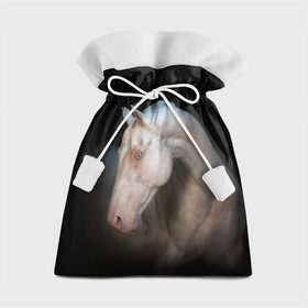 Подарочный 3D мешок с принтом Белая лошадь в Белгороде, 100% полиэстер | Размер: 29*39 см | Тематика изображения на принте: animal | black | breed | horse | muscle | muzzle | strength | unusual | white | белый | животное | конь | лошадь | мышцы | необычный | порода | сила | скакун