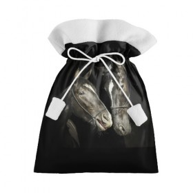 Подарочный 3D мешок с принтом Лошади в Белгороде, 100% полиэстер | Размер: 29*39 см | Тематика изображения на принте: animal | beautiful | black | couple | eyes | gloss | harness | horse | look | muzzle | взгляд | глаза | животное | конь | красивый | лоск | лошади | пара | сбруя | скакуны | черные